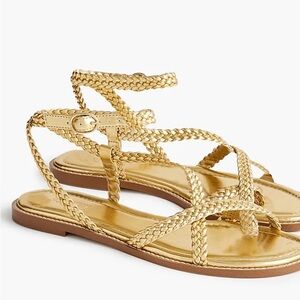 Gold Braided Sandals